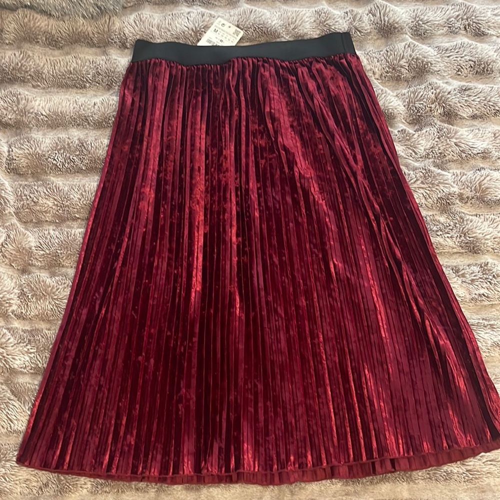 NWT Zara Velvet Skirt w/ Tag, Size M